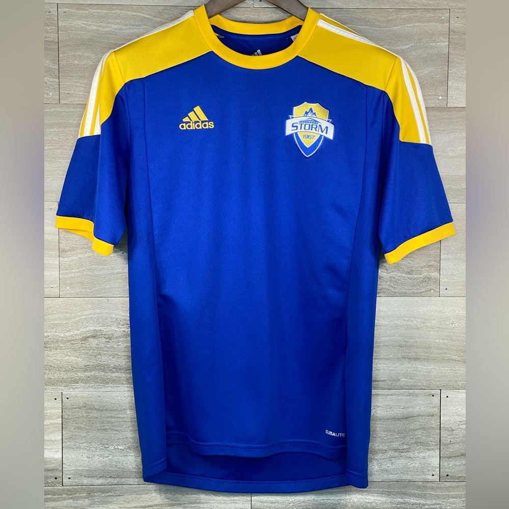Adidas Colorado Storm Soccer Jersey Blue Yellow #31 Short Sleeve Mens M EUC